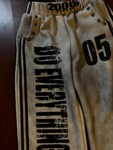 Custom Heavyweight Distressed Fleece Sweatpants Mens Vintage Letter Graphic Wide Leg <b>Pants</b> Retro <b>Y2K</b> Streetwear Joggers - Product Image 4