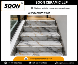 Modern Luxury 600x600mm Glossy Marble Glazed Porcelain Interior Tiles Firebrick ACCENTS Antibacterial Non-Slip <b>Wall</b> Floor - Product Image 2
