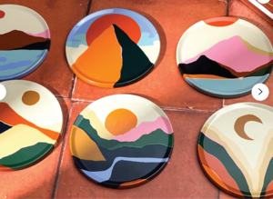 Posavasos de madera de arte tradicional, técnica pulida para regalos decorativos de inauguración de la casa, artesanías de madera, cajas de madera y letreros de pared - Product Image 6