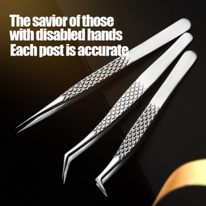The Gold Plumage Clip <b>Extension</b> Tweezers Are High-precision Pakistan-style Tweezers Specially Designed for Eyelash <b>Extension</b> - Product Image 2