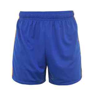 <b>Men's</b> Blue Solid Sport <b>Shorts</b> <b>Orange</b> Side Stripe High Waist Quick Dry Canvas Polyester/Cotton Eco-Friendly Breathable Mid Length - Product Image 2