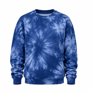 Sweat-shirt tie-dye teint à la main en molleton bouclette décontracté à col rond, personnalisable, vente en gros, fabricant de vêtements streetwear tendance - Product Image 1