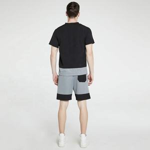 Hot sale products shorts set and t-shirts men summer cotton shorts set with frant pocket set - Product Image 4