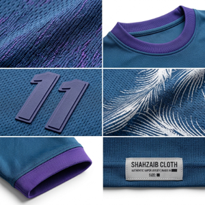 Maillot de football à col en V pour garçons, manches courtes, impression sublimée, évacuation de l'humidité, léger, numéro d'équipe personnalisé, logo, étiquettes personnalisées, etc. - Product Image 4