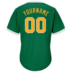 Custom Green V-Neck Baseball Jersey Men's Short Sleeve Team Name Printed Moisture Wicking Polyester <b>Sport</b> <b>Apparel</b> - Product Image 3