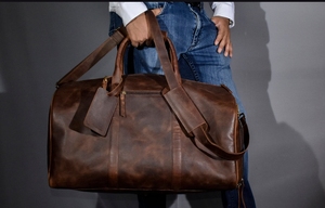 Nouvelle Collection Sac de Voyage Sport en Cuir Véritable avec Compartiment à Chaussures, Grande Capacité, Personnalisable, pour la Salle de Sport et les Week-ends, Résistant à l'Eau - Product Image 4