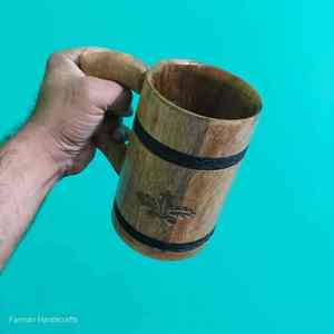 Taza de Madera de Mango Natural Hecha a Mano, Taza Rústica para Té y Café, Vajilla de Madera Duradera a un Precio Accesible - Product Image 1