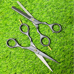 Kit de ciseaux de barbier en acier inoxydable de haute qualité, 2 pièces, ciseaux de coupe + ciseaux à effiler, outil de salon de beauté très vendu, outils de barbier - Product Image 4