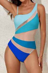 Body de una pieza para mujer al por mayor, de verano, con logo frontal, de licra y nailon, transpirable con paneles de malla. - Product Image 6