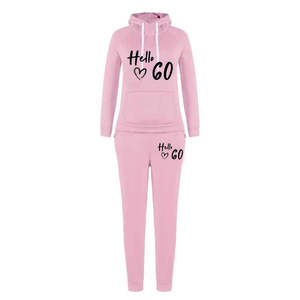 Ensemble de survêtement deux pièces vintage à carreaux pour femme, respirant, avec sweat à capuche et pantalon de jogging, écologique - Product Image 4