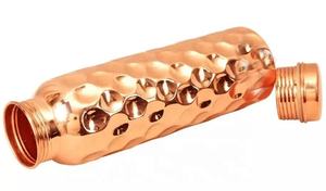 Bouteille d'eau de yoga en cuivre martelé personnalisée de 500ml à boire directement en métal pur cuivre avantages pour la santé étanche pour adultes - Product Image 5