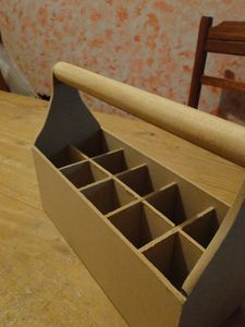 Wooden 6 Pack Vintage Bottle Holder Bottle Opener Removable Inner Divider Beer Carrier <b>for</b> Germany Caperdonich Milwaukee's Best - Product Image 6