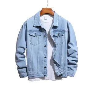 High-quality XMA Fashionable Breathable Spring Hip Hop Style Medium Wash Denim <b>Jackets</b> Tops Both Men <b>Women</b> Polyester/Cotton - Product Image 5