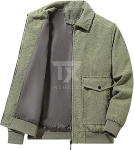 Custom Men's <b>Winter</b> Spring Fall Stand Collar Front Logo Bomber <b>Jackets</b> Canvas <b>Waterproof</b> Factory Direct Fashion Street Apparel - Product Image 3