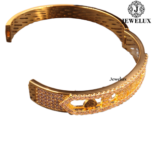Wholesale Jewelux Elegant Gold Plated Moissanite Tennis <b>Bracelet</b> <b>Adjustable</b> 925 Sterling <b>Silver</b> Daily Wear Gift Best Price - Product Image 3