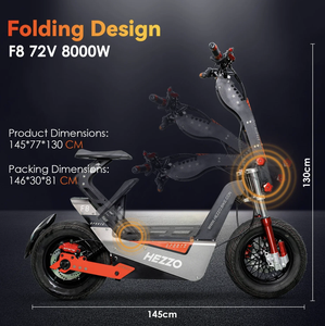 Scooter Eléctrico F8 Streetbikes, NUEVO, de la MEJOR MARCA, 8000W de Potencia, Velocidad Máxima 100 Km/h - Product Image 4