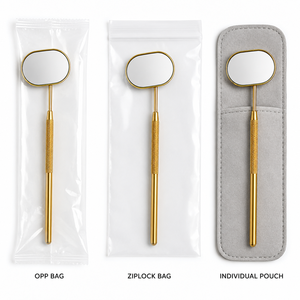 Handheld Personalized Oval <b>Makeup</b> <b>Mirror</b> Gold Plated Metal Frame 3X <b>Magnifying</b> Single Side Spatula for Salon Beauty Tools - Product Image 6