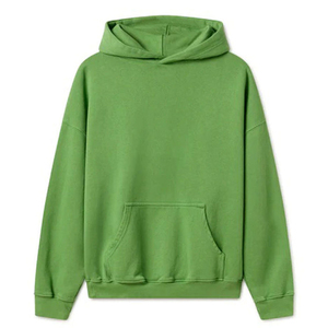 Men's High Quality Fleece <b>Hoodies</b> 300g Cotton Breathable <b>Plain</b> Dyed Latest Hot Sale New Arrival - Product Image 3