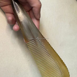 Peignes en corne de bœuf de qualité supérieure, couleur naturelle, en provenance d'Inde - Product Image 2