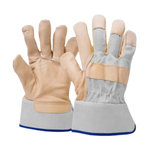 Gants de travail canadiens de qualité supérieure, résistants, en cuir de vachette grainé, avec dos en caoutchouc, protection industrielle des mains, utilisation domestique - Product Image 5