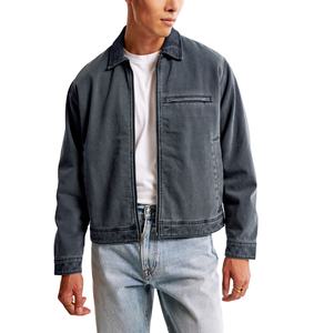 แจ็กเก็ตยีนส์สำหรับผู้ชายสไตล์ไม่ซ้ำใครคุณภาพพรีเมียมปักผ้าใบอย่างเป็นทางการปรับแต่งได้ - Product Image 4