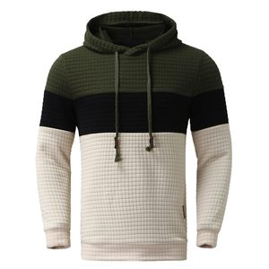 Ensemble de survêtement homme été 100 % coton couleur unie, coupe ample, léger, coupe-vent à capuche + pantalon 2 pièces - Product Image 1