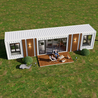 Villa conteneur modulaire préfabriquée de 40 pieds, mobile, avec structure en acier respirante pour projet hôtelier