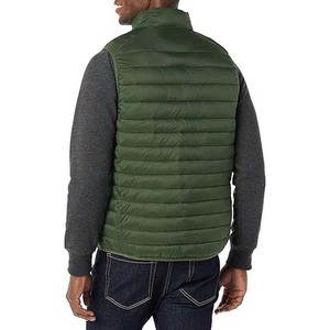 OEM Custom Men's Lightweight Zipper Sleeveless Puffer Jacket High Quality Waterproof Breathable Winter Plus Size Casual Canvas - Product Image 3