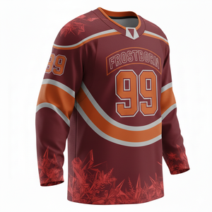 Jersey Personalizado para Fanáticos del Hockey sobre Hielo, Sublimado, Transpirable, de Poliéster, Manga Larga, Uniforme Deportivo - Product Image 4