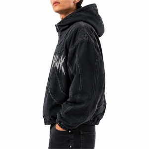 Sweat à capuche vintage délavé pour homme – Qualité supérieure, coupe oversize, style streetwear, effet délavé à l'acide, lourd et décontracté - Product Image 3