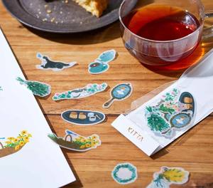 KING JIM KITTA Autocollants décoratifs portables en flocons, format carte, avec papier calque et transfert de feuille d'or (KITF) - Product Image 1