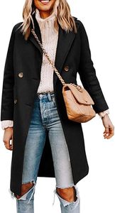 <b>Black</b> Color Blank Plain Woolen Winter Warm Single Breasted Outerwear <b>Trench</b> <b>Coat</b> <b>Plus</b> <b>Size</b> Windproof Elongated <b>Trench</b> Overcoat - Product Image 2