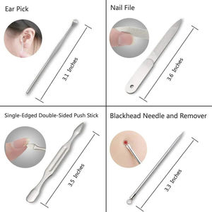 Ensemble de coupe-ongles en acier inoxydable pour manucure et pédicure, coffret cadeau avec étui en cuir, kit de manucure - Product Image 6