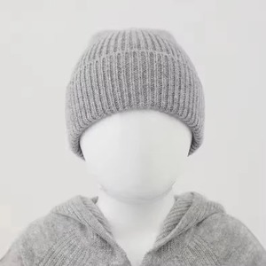 Bonnet d'hiver uni en cachemire, personnalisable avec logo, modèle tricoté gratuit, style décontracté unisexe, vente en gros - Product Image 1