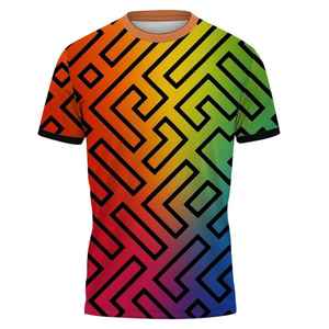 T-shirt pour homme à col rond, tricoté, surdimensionné, imprimé, personnalisable (couleur, logo et design), respirant, prix de gros pour le Nouvel An - Product Image 3