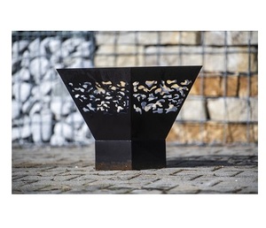 Vente en gros de feu de bois d'extérieur 32 pouces 3 en 1 rond de camping en acier corten en métal barbecue grill table à seau à glace - Product Image 1