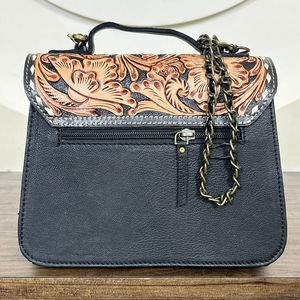 Bolso de Mano de Cuero Vacuno Auténtico con Diseño Occidental, Bolso Cruzado de Diseñador para Mujer con Correa de Cadena, Bolso Bandolera Vintage - Product Image 5