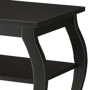 Tavolino consolle nero a 2 ripiani dal design elegante - Product Image 6