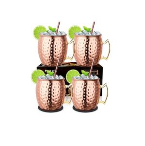 Juego de Tazas de Cobre Martillado a Mano para Moscow Mule, de Acero Inoxidable, en Conjuntos de 2 y 4 Piezas, Hechas a Mano - Product Image 5