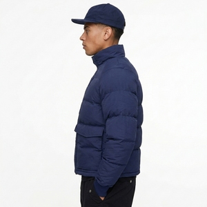 Custom Stylish Hooded Puffer <b>Jacket</b> For <b>Men</b> Warm Wear With Zipper Comfortable Design Ideal For Cold Weather And Street Fashion - Product Image 3