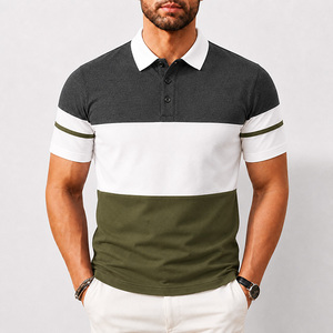 Polo de Piqué Personalizado al por Mayor, Transpirable, de Poliéster/Algodón para Hombre, en Rojo, Blanco y Negro, Estilo Casual, Manga Corta, Deportivo - Product Image 3