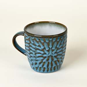 Juego de 6 Tazas de Té de Cerámica con Mosaico Azul Urano - Product Image 1