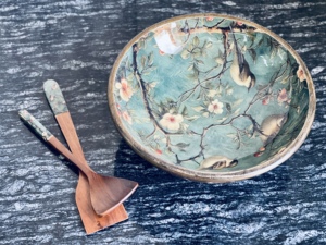 Plato para Servir Ensaladas, Ecológico, de Madera, de Lujo, Tazón Mediano para Frutas, Utensilios de Cocina para el Hogar, Hotel, Restaurante, Decoración India - Product Image 3