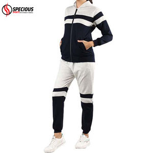 Ensemble de survêtement décontracté pour femme, coupe ample, en molleton écologique avec logo personnalisé, 100 % coton épais, couleur unie, idéal pour l'hiver - Product Image 3