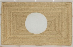 Handwoven Natural Jute & Cotton Center Eco-Friendly <b>Boho</b> Square Braided Area <b>Rug</b> for Living Room Home Decor - Product Image 4