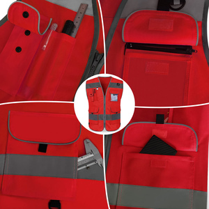 Chaleco de seguridad con cremallera y bolsillos utilitarios, chaleco de primera calidad, ligero, cómodo y seguro de usar. - Product Image 3