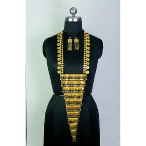 <b>Gold</b> Plated Long Necklace <b>Set</b> Fashion <b>Jewellery</b> for Luxury Dubai Women's Jewelry <b>Set</b> New Collection Material for Anniversary - Product Image 2