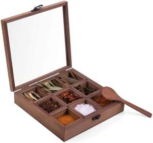 Contenedor de Alimentos Secos de Diseño Único, Caja de Especias de Madera con Forma Personalizada, Bajo MOQ, Diseño Superior, Logotipo Personalizado, Utensilios de Cocina para el Hogar - Product Image 5