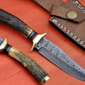Couteau de chasse et de camping en acier inoxydable, lame fixe, couteau de survie avec poignée antidérapante confortable pour la randonnée, la pêche et les activités de plein air - Product Image 3