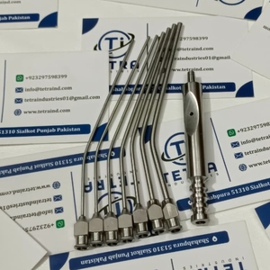 Tubos de succión para timpanoplastia ORL de primera calidad con mango Luer Lock, tubos de succión quirúrgicos ORL de acero inoxidable, instrumento quirúrgico ORL - Product Image 2